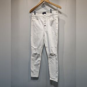 GAP‎ High Rise White Denim Legging Jeans Size 8/29R